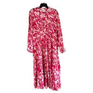 CHOKLATE Paris Button Up Long Sleeve Midi Dress Size XL 41620